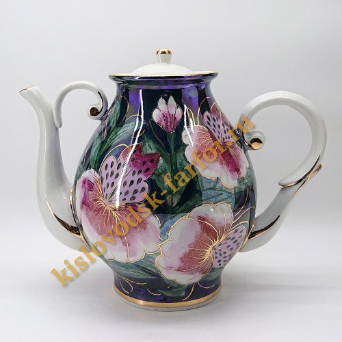 Чайник "Восточный"  Коллекция "Тигровые орхидеи на синем"